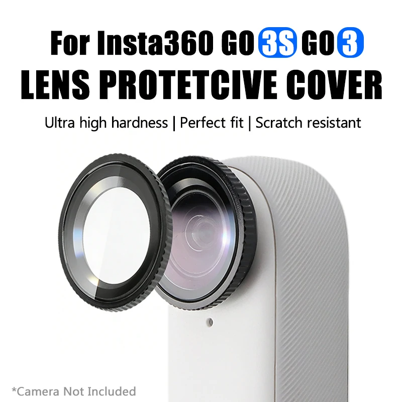 Objektivschutz für Insta360 GO 3S GO 3, kratzfester Objektivschutz aus gehärtetem Glas, Kameraglasfolie für Insta360 GO 3S Zubehör