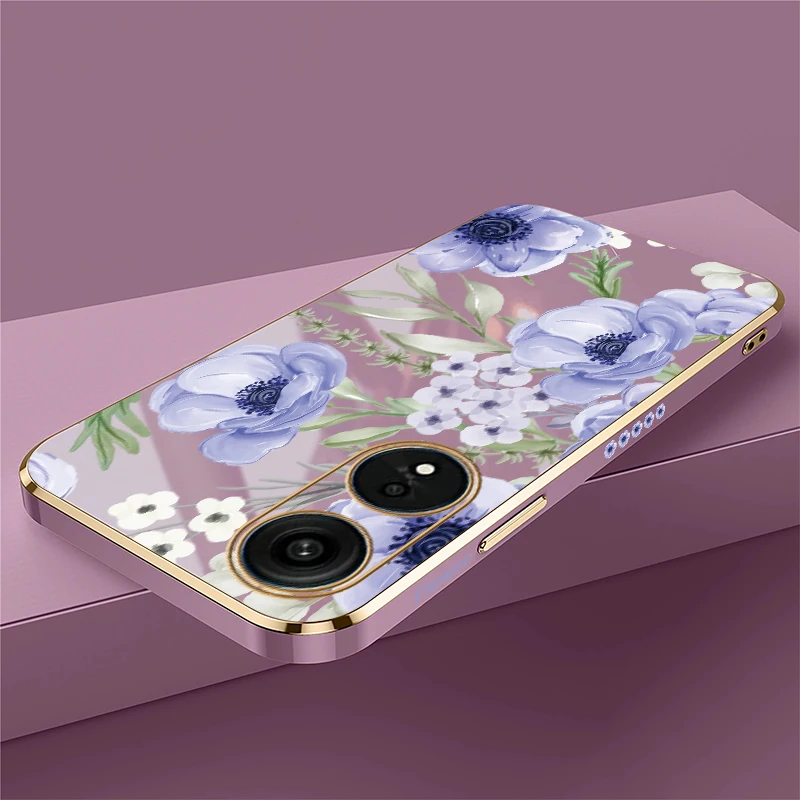 زهرة سيليكون جراب هاتف ل ممن لهم A98 A96 A95 A94 زهرة الأزهار اللوحة غطاء ل ممن لهم A93 A92 A92S A91 لينة للصدمات Funda