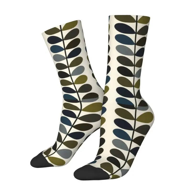 Cute Printed Scandinavian Orla Kiely Multi Stem Socks for Men Women Stretch Summer Autumn Winter Crew Socks