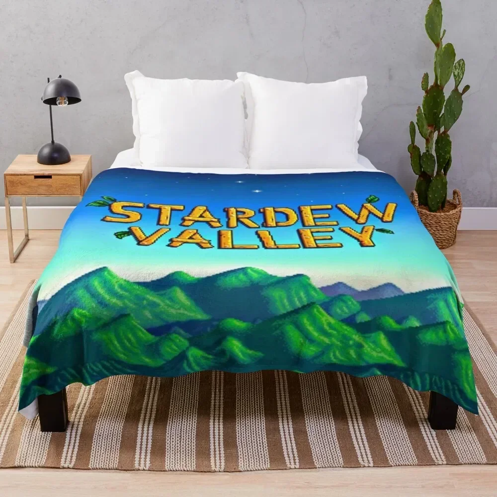 

Stardew valley title Throw Blanket Luxury Designer Multi-Purpose Giant Sofa Blankets Soft Big Luxury St Blankets