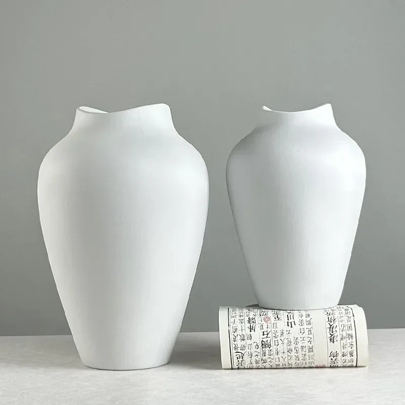 for Vase Ornament Living Room Flower Arrangement Ceramic Pot Coarse Pottery Light Luxury Dried Flower Advanced Decoration