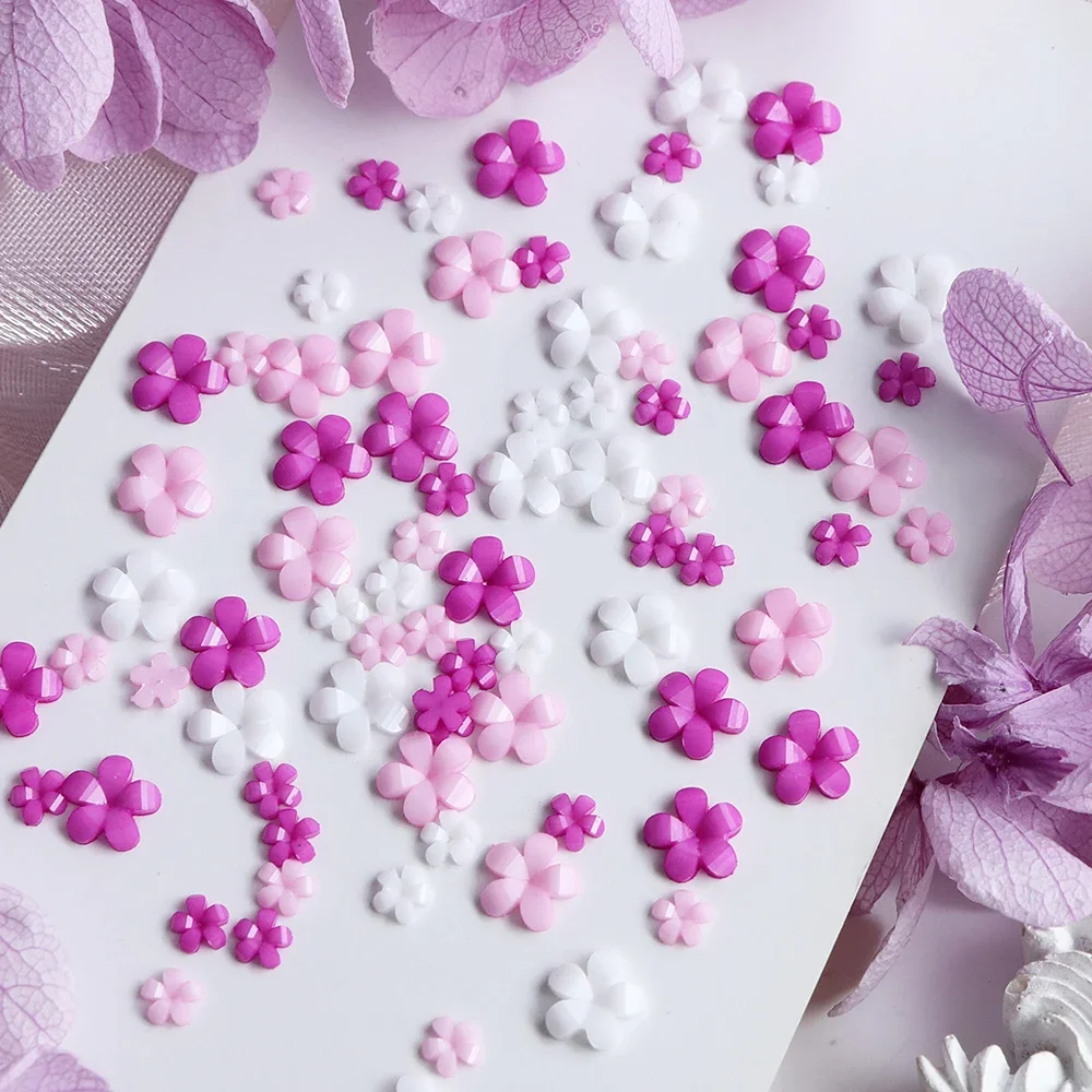 400pcs Valentines Day Resin Keychains DIY Accessories Acrylic Flower Decoration Resin Shaker Filler Silicone Mold Crafts Filling