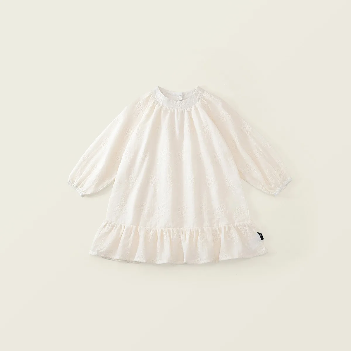 Dress 2026 Spring and Autumn New Girl Lace Collar Long Sleeve Pure Cotton Princess Dress Baby Sweet and Cute