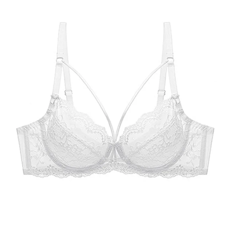 Lace Bra Women Intimates Thin Ladies Daily Underwear See Through Push Up Sexy Bra for Women Elegant