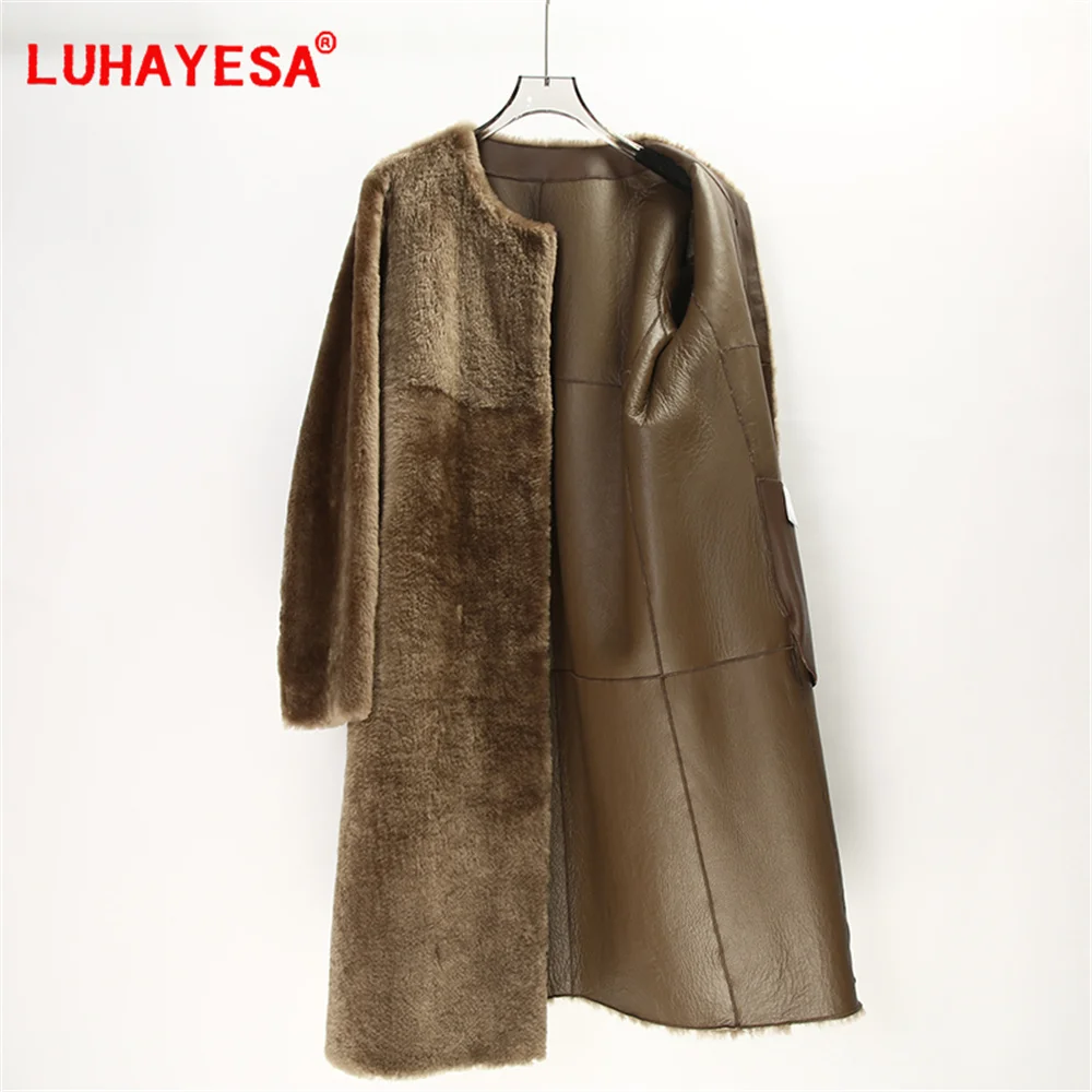 2024 Super Light Good Quality Loman Lamb Fur Shearling Clothes Luhayesa Winter Genuine Leather Fur Jackets