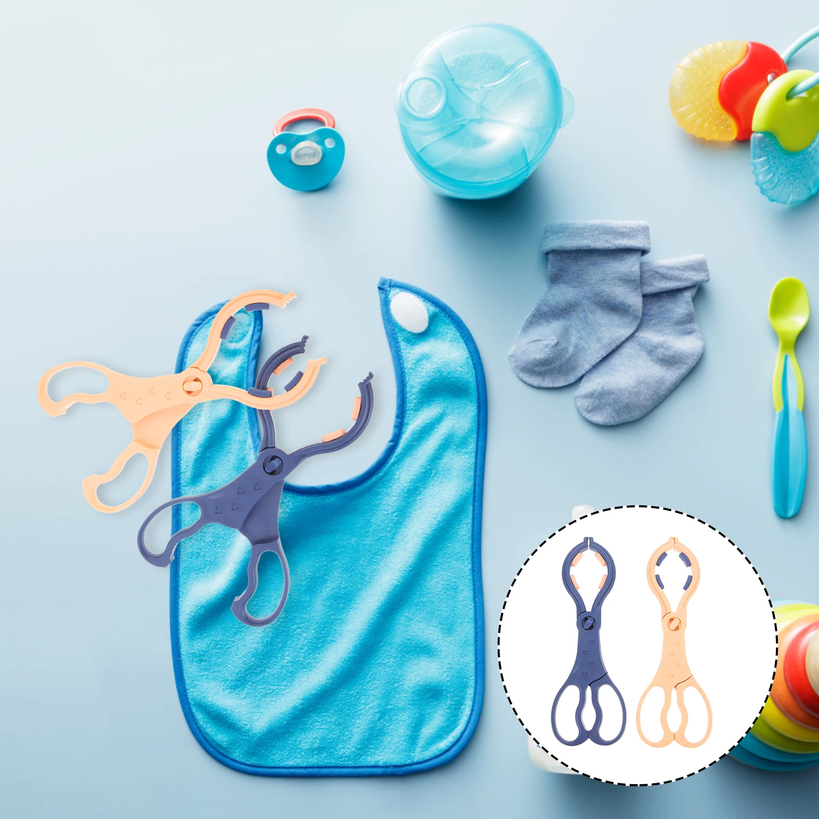 

2 Pcs Bottle Clip Infant Clamp Anti-Skid Baby Bottle-feeding Supplies Milk Holder Bottles
