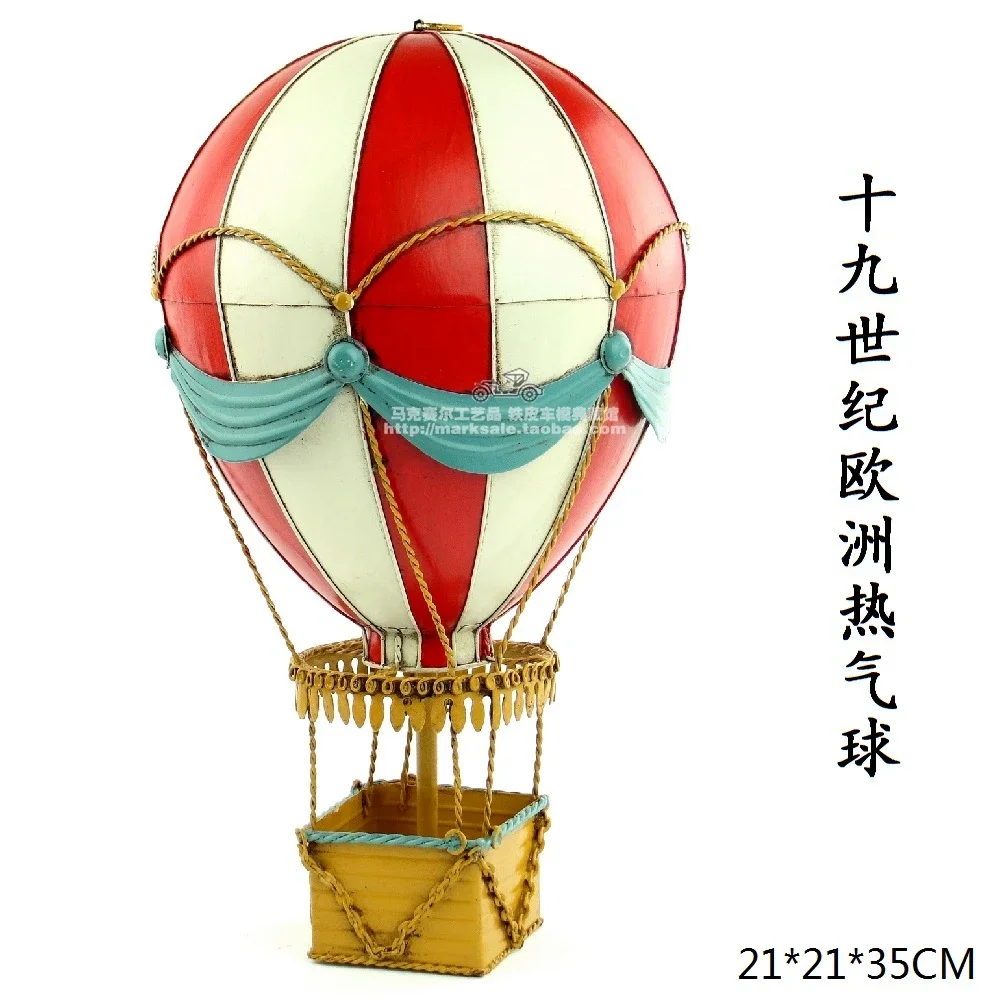 

Hot Classic Retro 19th Century European Hot Air Balloon Model Creative Gift Home Bar Decoration