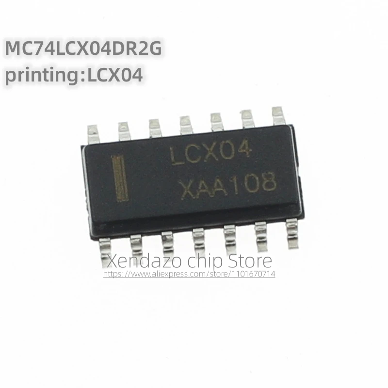 10pcs/lot MC74LCX04DR2G MC74LCX04DR Silk screen printing LCX04 SOP-14 package Original genuine Logic chip