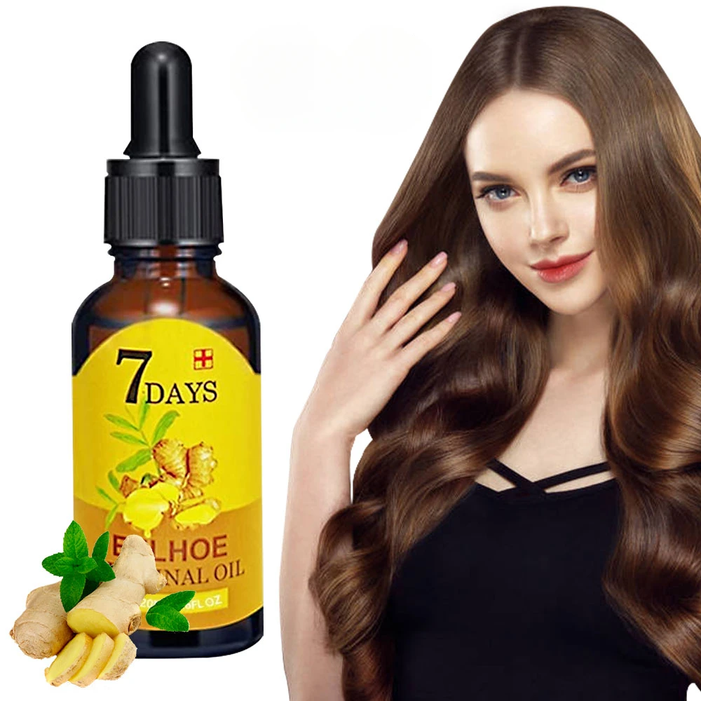 

Ginger Essential Hair Growth Oil Liquid Anti Hair Loss Baldness Remedy Boost Grow Thicker Hair Care Scalp Treatment Product 40ml