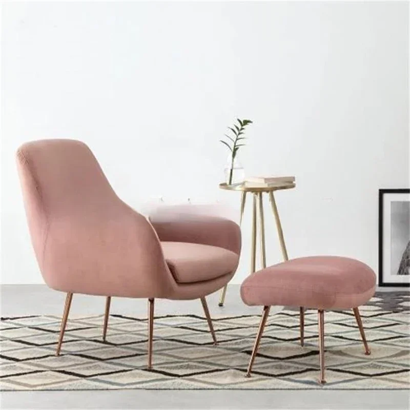 Simple post-modern light luxury metal single and double sofa chair custom furniture hotel sales department