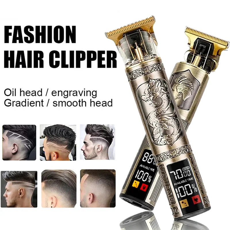2026 Meistverkaufter T9 Professioneller Kabelloser Haarschneider USB Elektrische Vintage-Haarschneidemaschine Tragbarer Schnitztrimmer Rasierer
