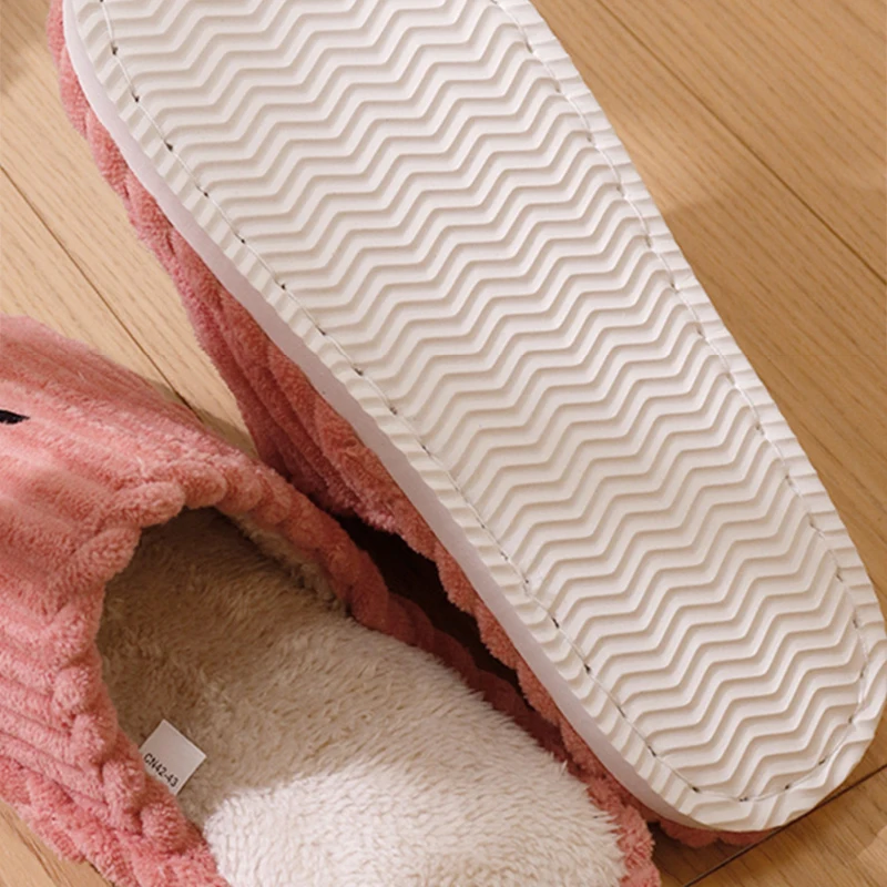 الكرتون الكلب نمط المرأة شبشب منزل الخريف الشتاء الدافئة الراحة نوم النعال امرأة لينة خفيفة الوزن المنزل أحذية قطنية #3