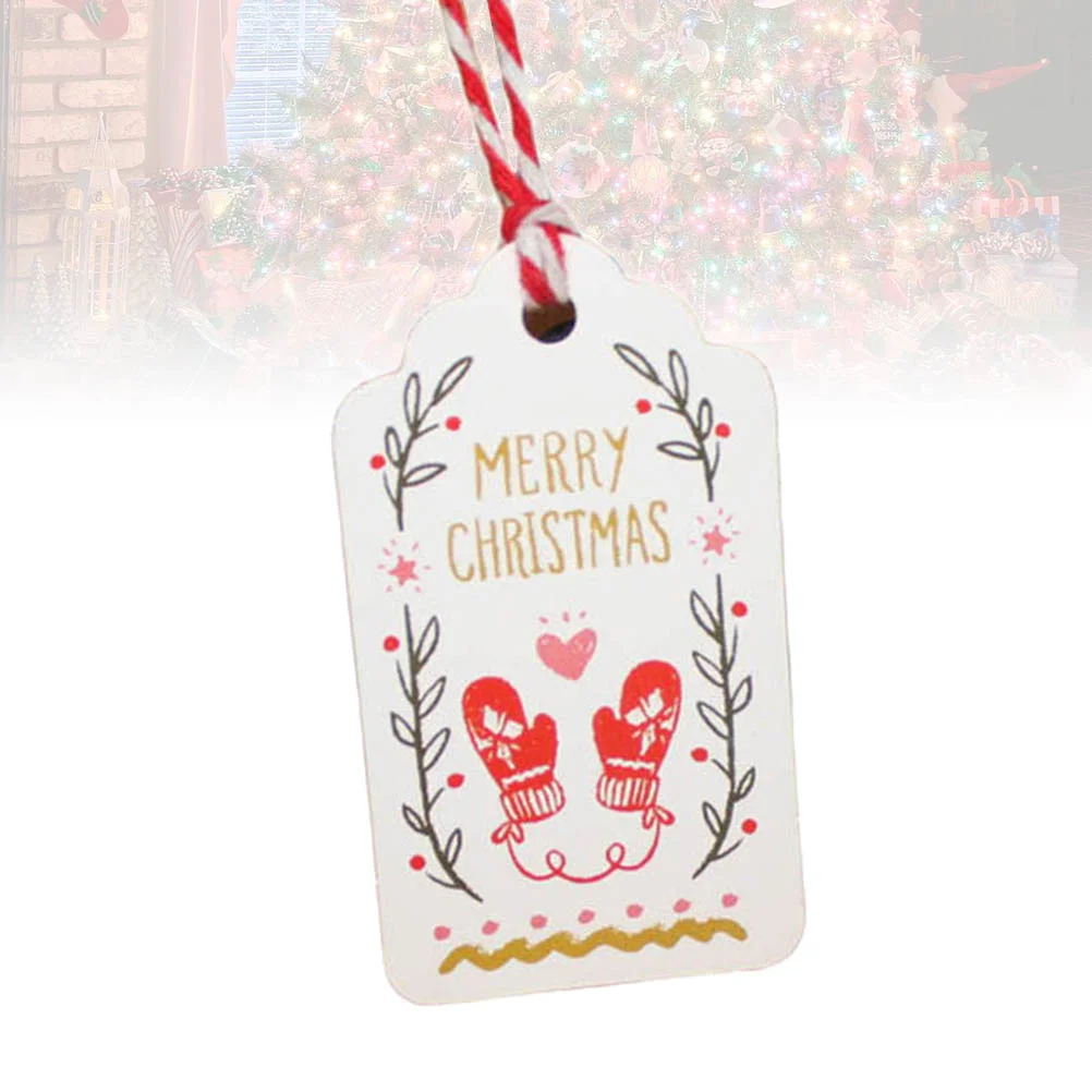50pcs Christmas Bookmarks Hanging Tags With Hole Punch For Wrapping Labels Card Making Supplies Merry Christmas Tags Christmas