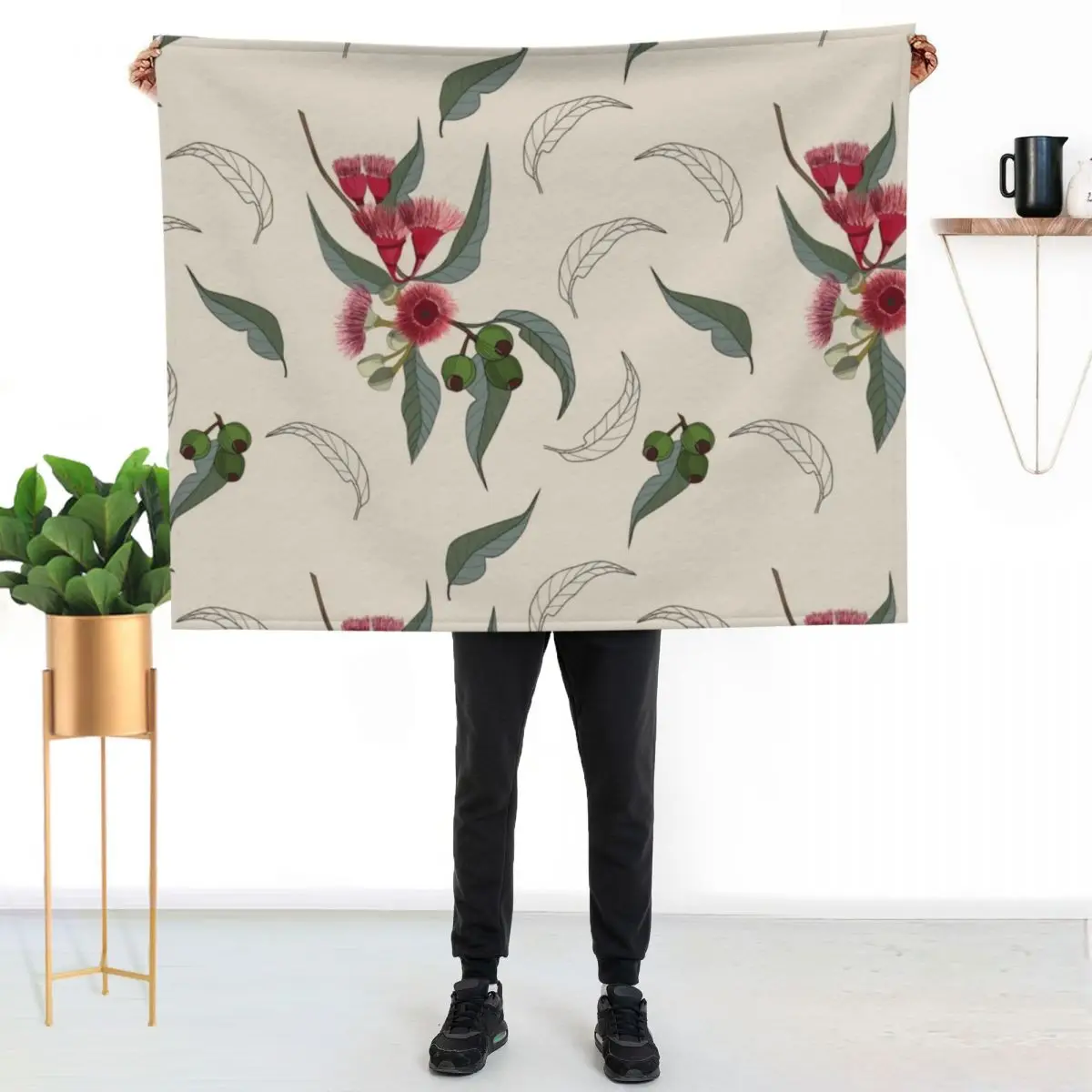 Australia gum nut and flower seamless pattern Throw Blanket Blankets For Bed Luxury Brand Flannels Travel Decoratives Blankets