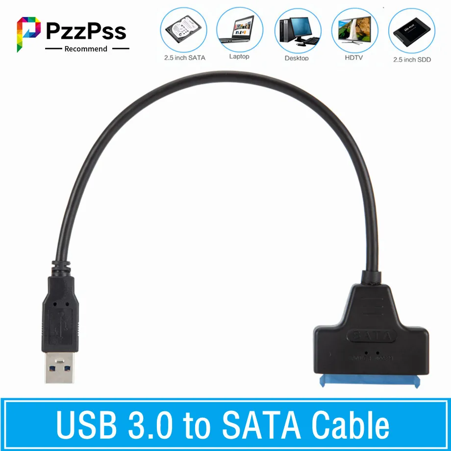 SATA to USB 3.0 / 2.0 Cable Up to 6 Gbps for 2.5 Inch External HDD SSD Hard Drive SATA 3 22 Pin Adapter USB 3.0 to Sata III Cord