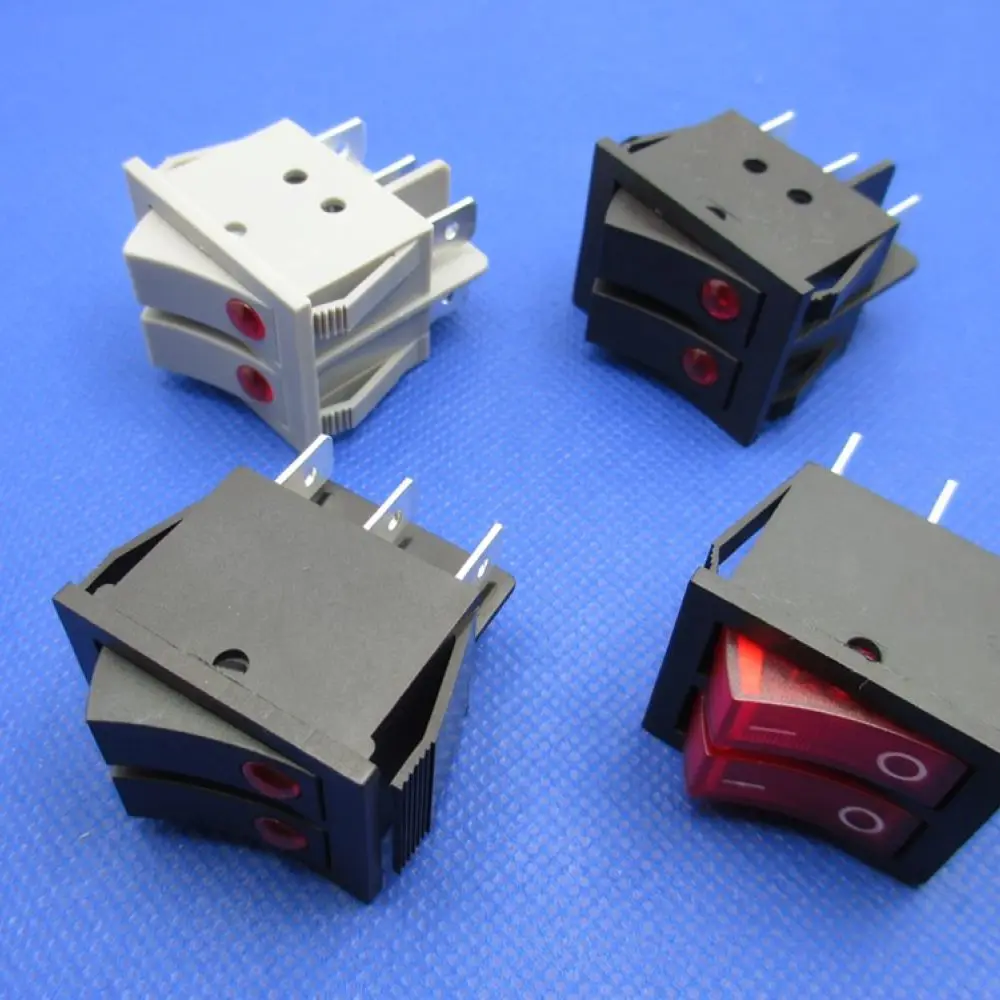 For For JR RK1 23 Boat Switch 6 Pin 2 Position Rocker Button Lighted Electrical Component Silver Contact High Temperature