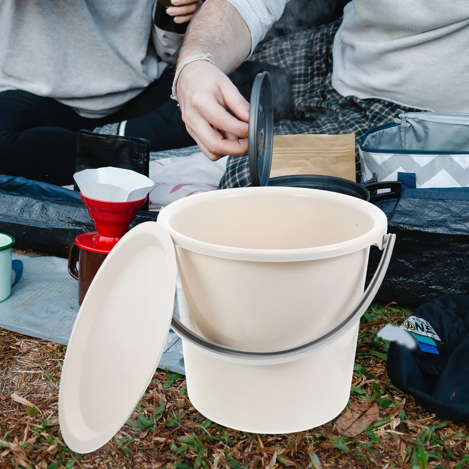 

Storage Tank Convenient Water Bucket Cleaning Pail for Portable with Handle Multi-purpose Laundry Basket Plastic