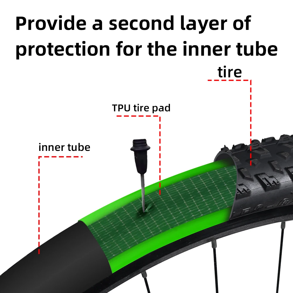 VXM Selbstklebende TPU-Glasfaser-Filament-Fahrradschlauch-Reifenauflage 1 Stk. Pannenschutz für Rennräder – Detail 4
