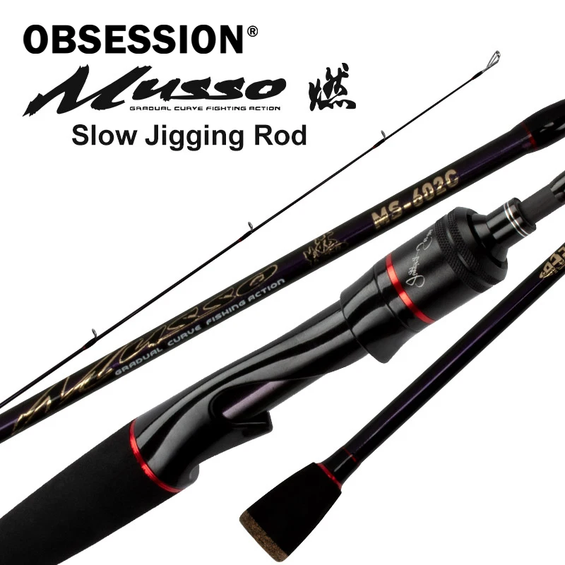 

OBSESSION Musso 1.82m 1.91m Saltwater Baitcasting Fishing Slow Jig Rod 1.5 Sections 30T Carbon Fishing Spinning Slow Jigging Rod