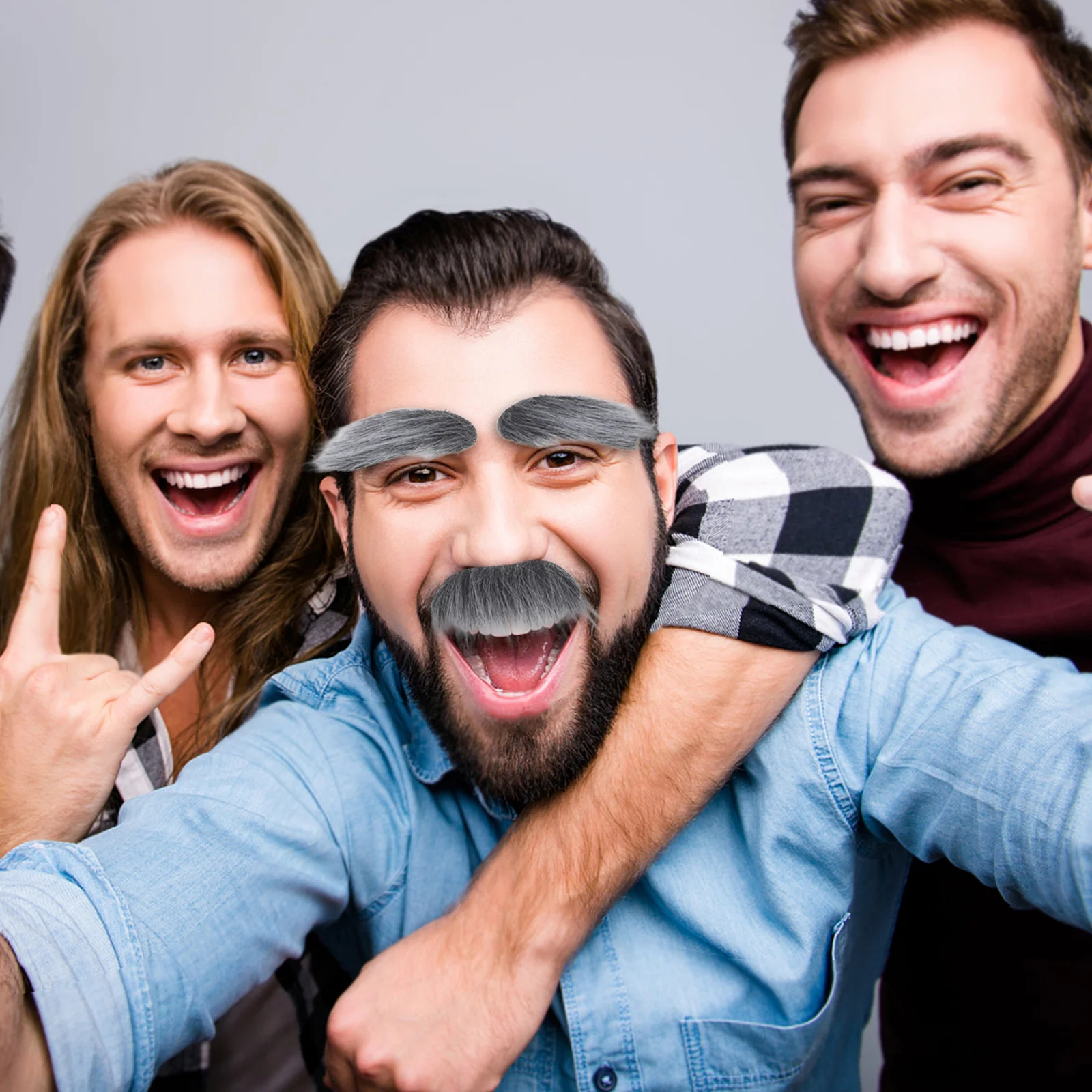 Accessoires de barbe pour hommes, faux sourcils artificiels, accessoire fantaisie, Costume d'halloween