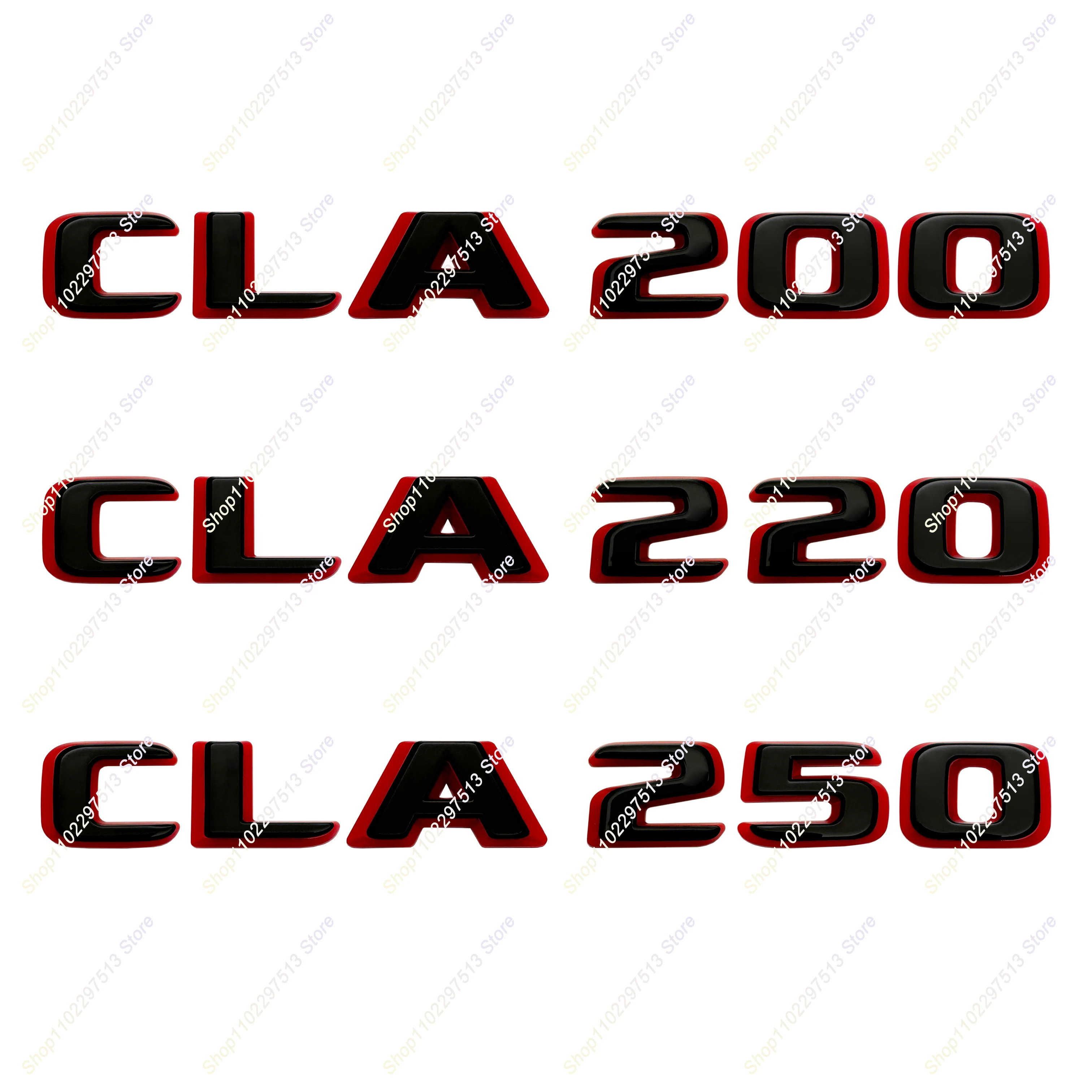 New Two tone Letters Numbers CLA200 CLA220 CLA250 CLA260 Emblem for Mercedes Benz AMG C118 W117 Car Styling Trunk Badge Sticker