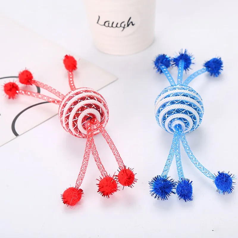 Cat Toy Wool Ball Interactive Cat Toy Sticks Toys for Cats Paw Grinder Bite-resistant Cats Toys Kitten Scratcher Pet Products