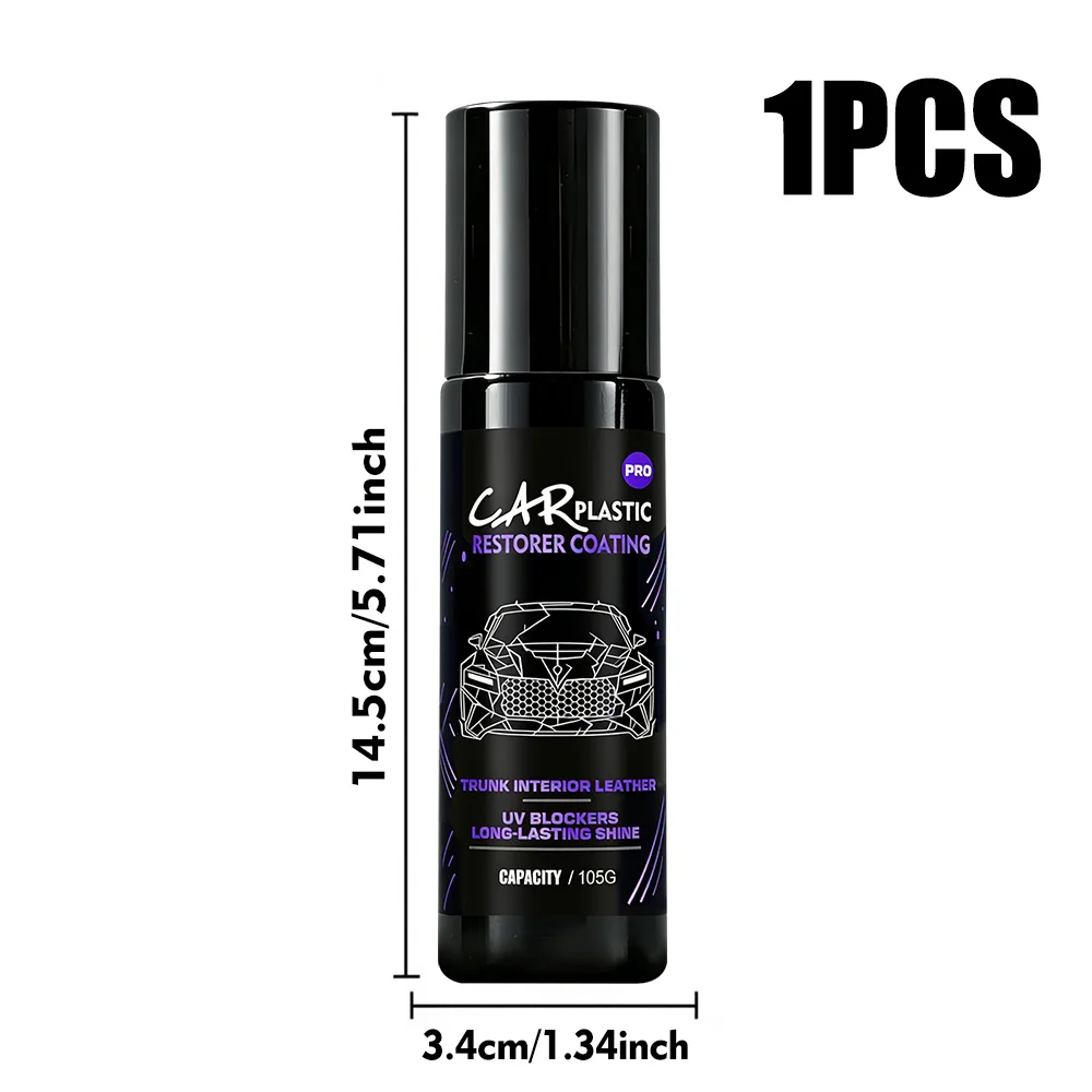 Car Plastic Repair & Panel Renewal Wax Coating Agent Car Leather & Plastic Back To Black Shine Gloss Long-Lasting Polish