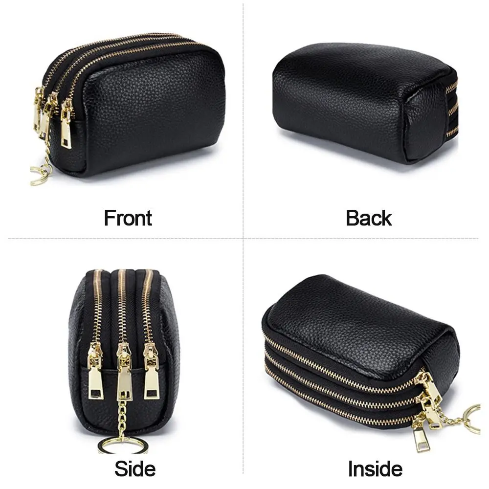 Genuine Leather Change Pouch Mini Pocket Female Wallet Women Wallet Purse Card Coin Key Holder Short