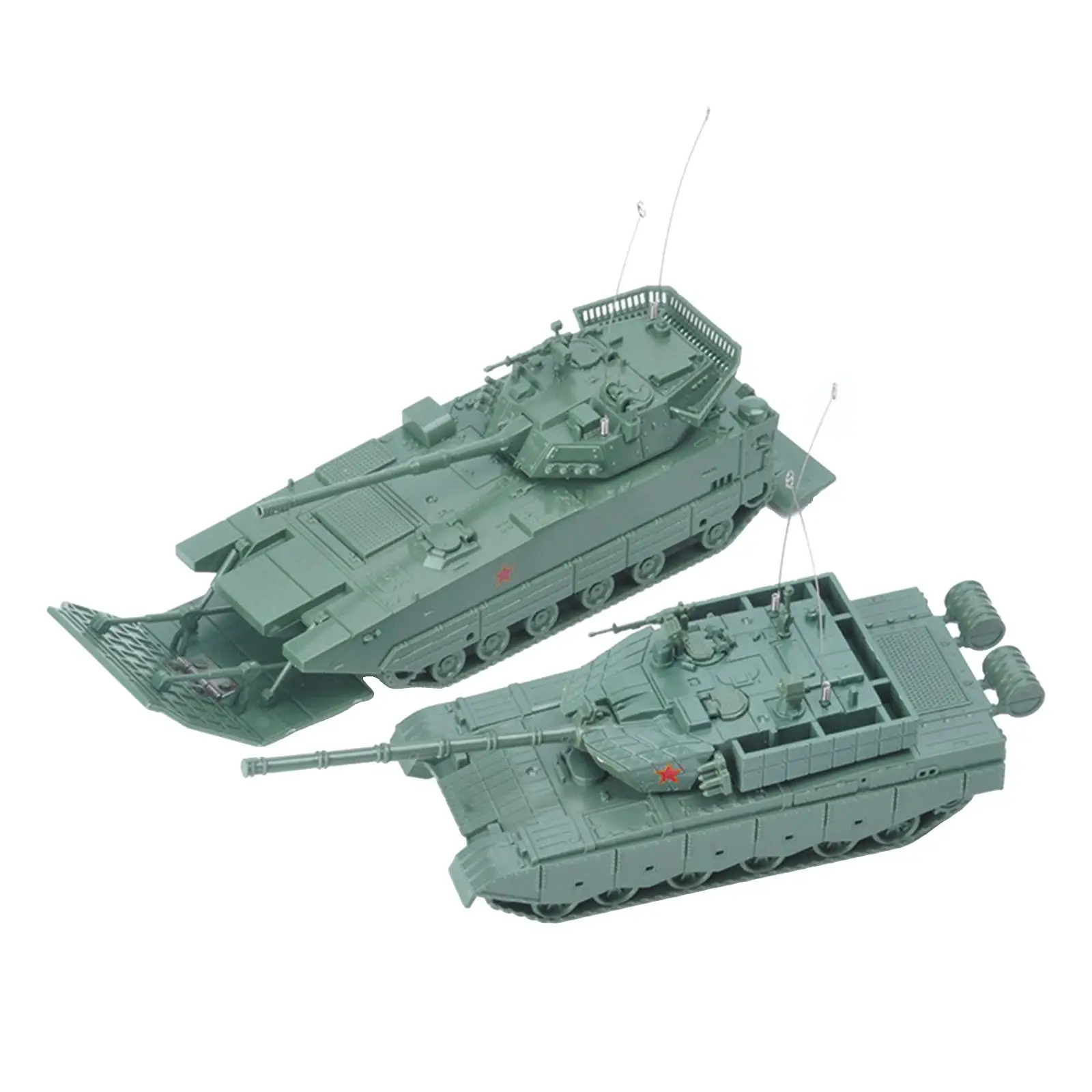 2 Pieces 1:72 Vehicles Model Set, Armored Car Puzzles Tank Model, Collection Model DIY Puzzle for Birthday