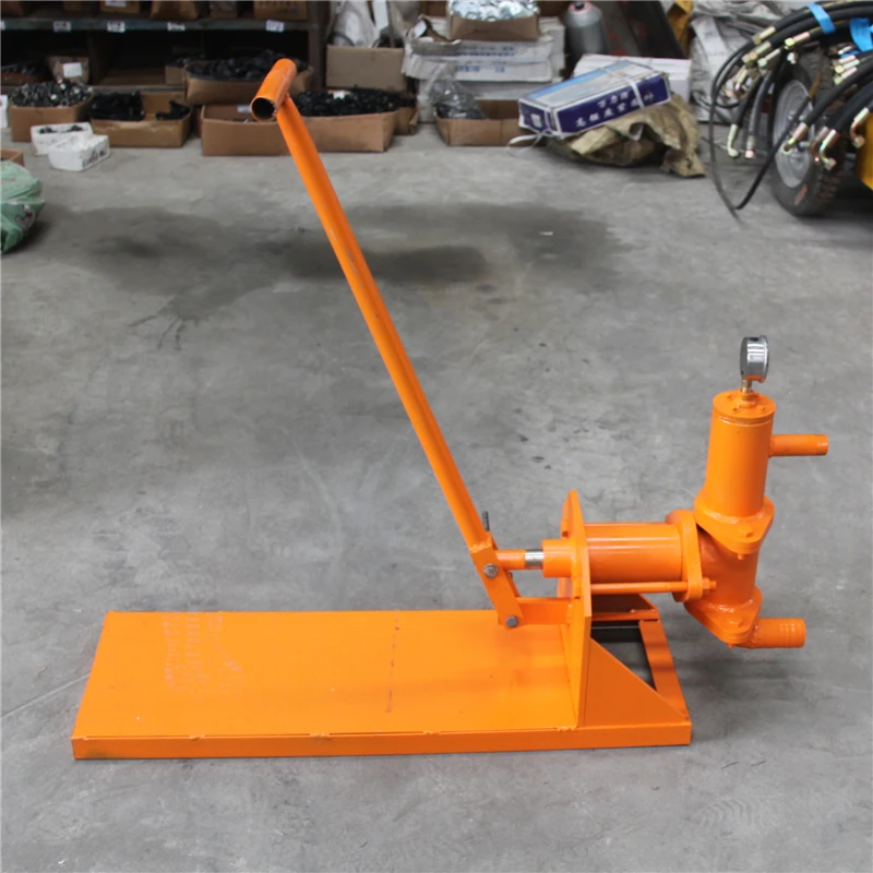 Por Hand-push Grouting Pump Pressure Gauge 1MPa Pressure 10m Vertical 40m Horizontal Conveying 2m/h for Cement 1-3mm