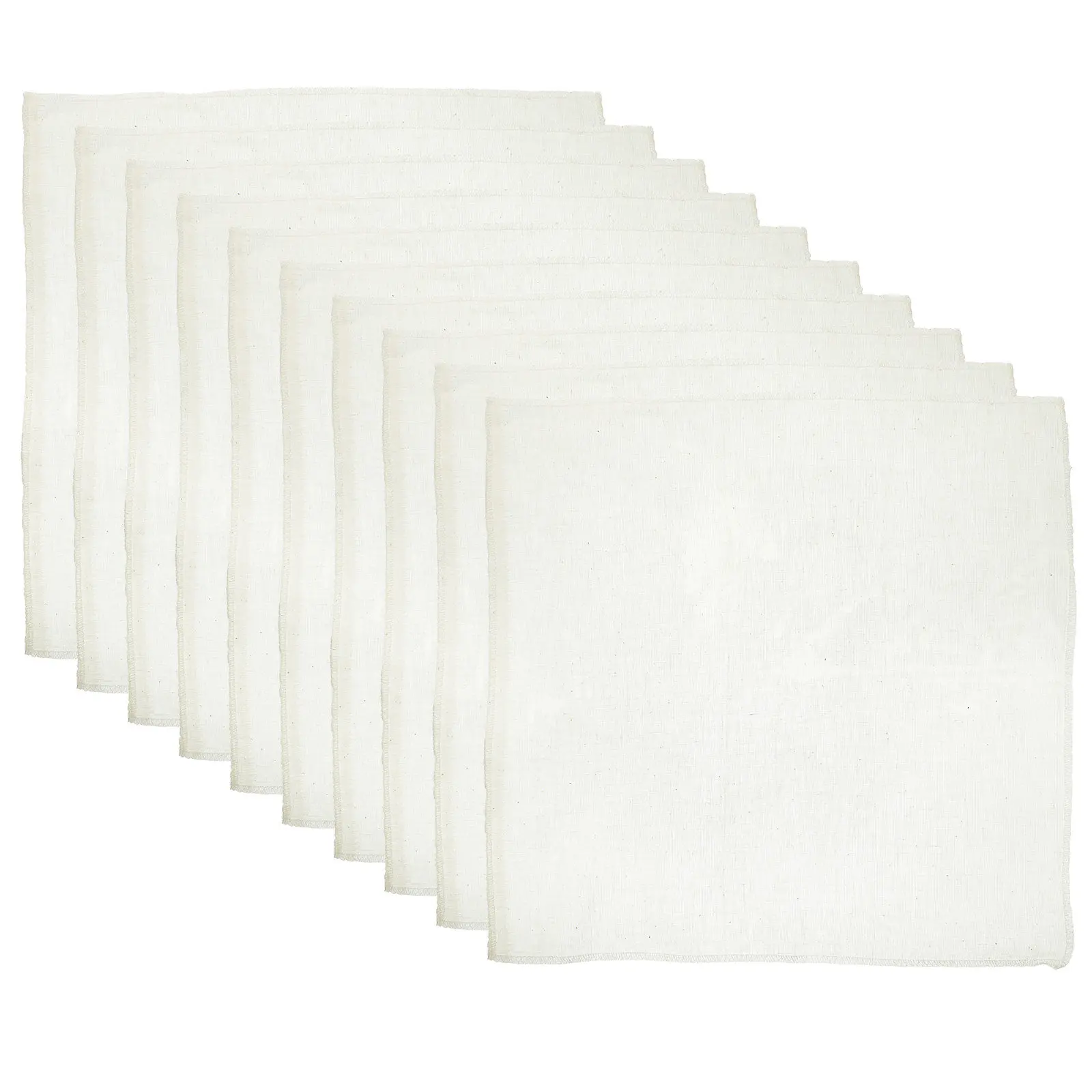 10Pcs Tofu Filter Cloth Unbleached Cotton Fabric Reusable Cheesecloth Strainer for Cooking Filtering Milk Tea Juice Soup