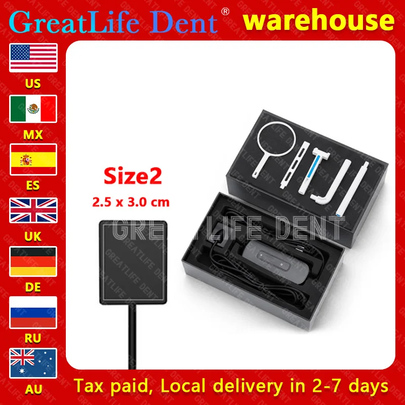 Mexico RU EU In Stock GreatLife Nanopix H1 H2 Handy Intraoral Imaging System Digital Dental Sensor X-Ray Free Software Size 2