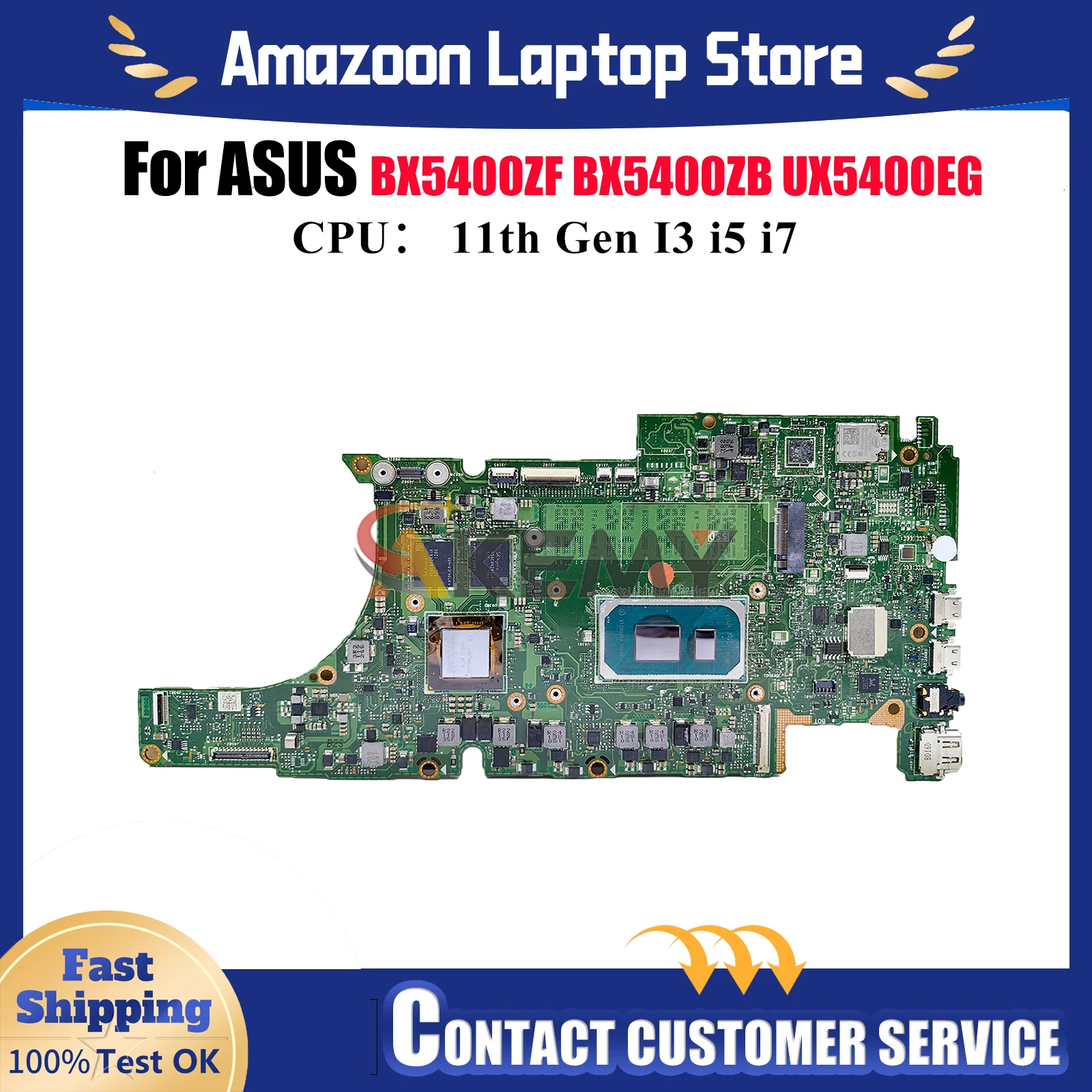 

UX5400EG Материнская плата для ноутбука ASUS RX5400ZF BX5400ZF RX5400ZF BX5400ZB RX5400ZB P5400ZB UX5400 Материнская плата с 11-го поколения I3 i5 i7