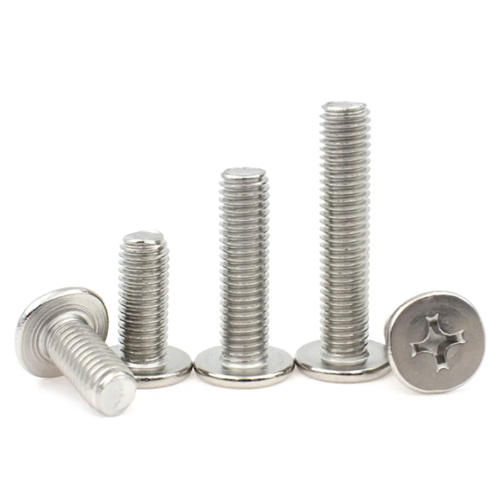 5/10/20pcs M1.4 M1.6 M2 M2.5 M3 M4 M5 M6 M8 CM 304 Stainless Steel Ultra-thin Super Low Profile Phillips Cross Bolt Screw