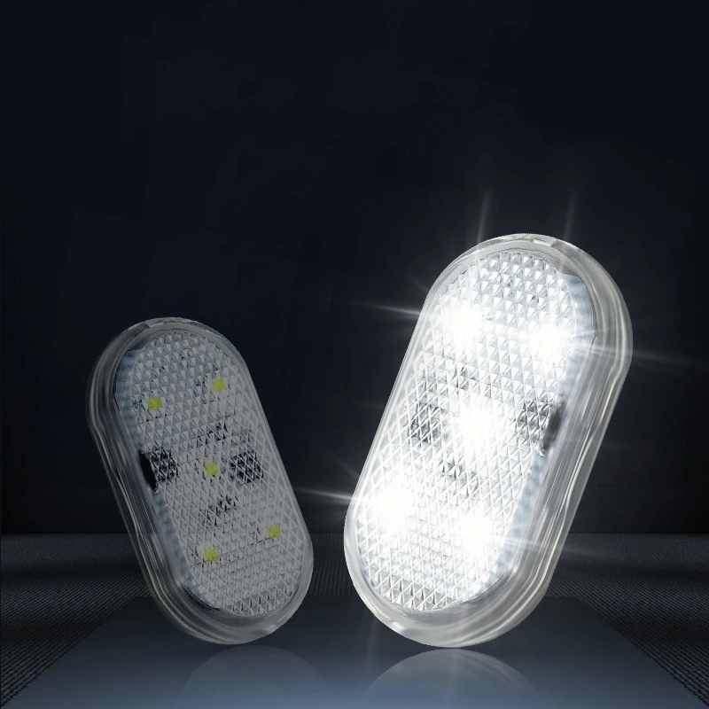 

4pcs Led Car Interior Door Light USB Charging Wireless Magnetic LED Car Door Welcome Light Anti-collision Signal Lamp