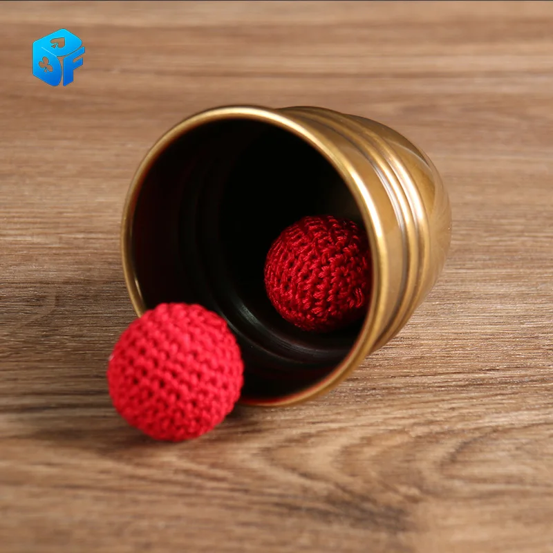 Taza de Super Chop (latón/envejecido) de Oliver, trucos de Magia, trucos de Magia, primer plano, accesorios de truco, mentalismo, Magia