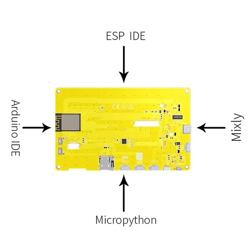 ESP32-S3 Flash Smart Display MCU WIFI Bluetooth Module 7-Inch RGB LCD TFT (With Touch)