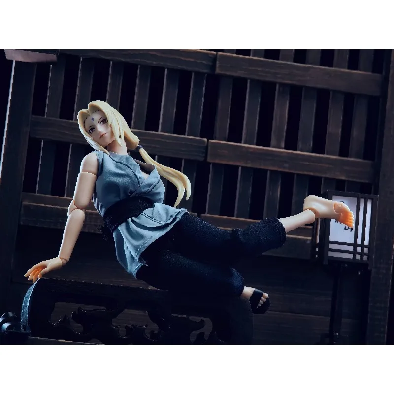 1/12 Scale Female Doll Five Generations Tsunade Cloth Grey Top Pants Green Coat Model Fit 6" Action Figure Body Toys