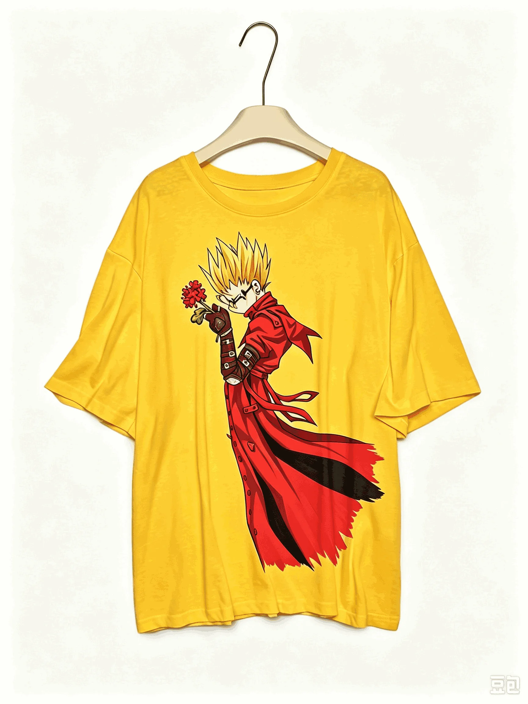 Trigun Graphic Print Crew Neck T-Shirt for Men Women Oversized Unisex Streetwear Trendy Cotton Fashion Hip Hop Street Couples