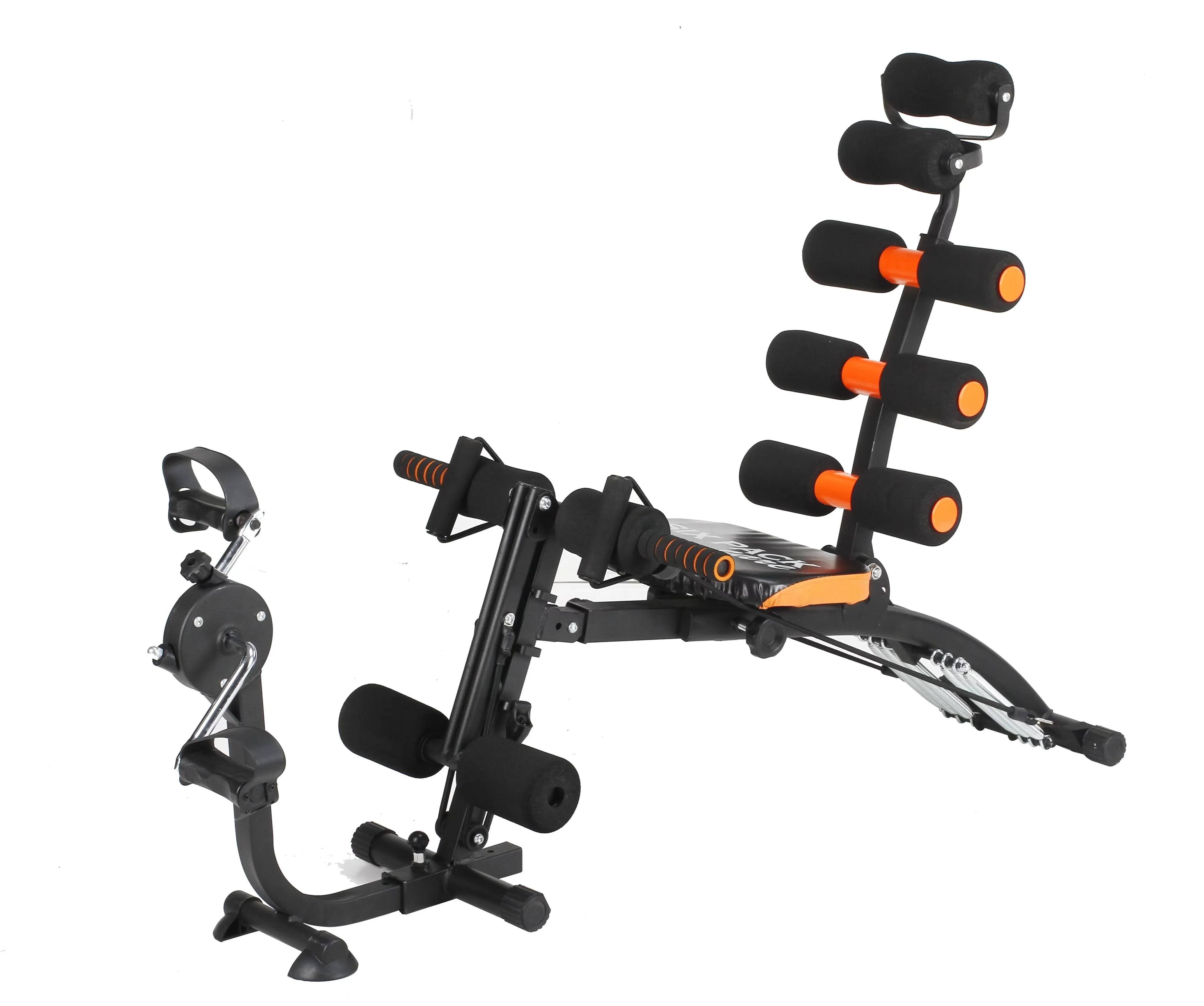 6-in-1 Adjustable Fitness Bench Tension Cord Core Strength Trainer Body Shaping Abdominal Machine