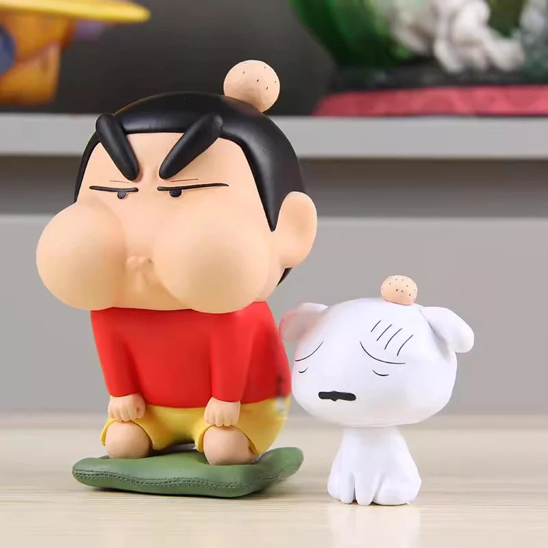 Anime Nohara Shiro Figure Crayon Dynamic Superman Shinnosuke Table Dolls Shin Chan Figurines GK Model PVC Collectible Toys Gift