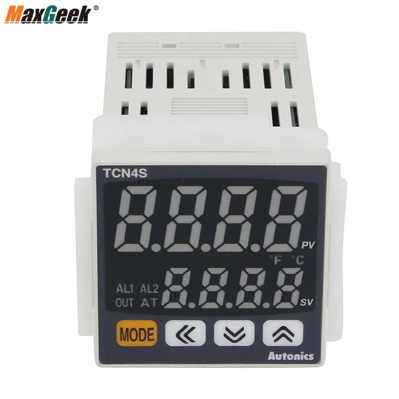 

Maxgeek TCN4S-24R Dual Display PID Temperature Controller 48x48 100~240VAC 100ms Sampling