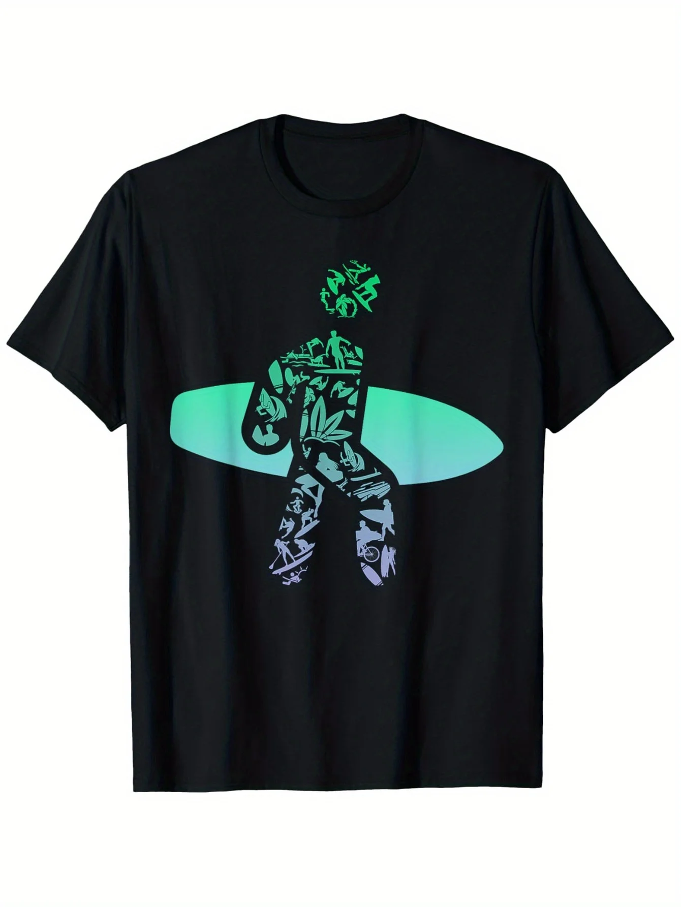 

Silhouette Surf Graphic Printing Summer Autumn Winter Cotton Men and Women T-shirt Short Sleeve Luxury Outdoor Sports Brand