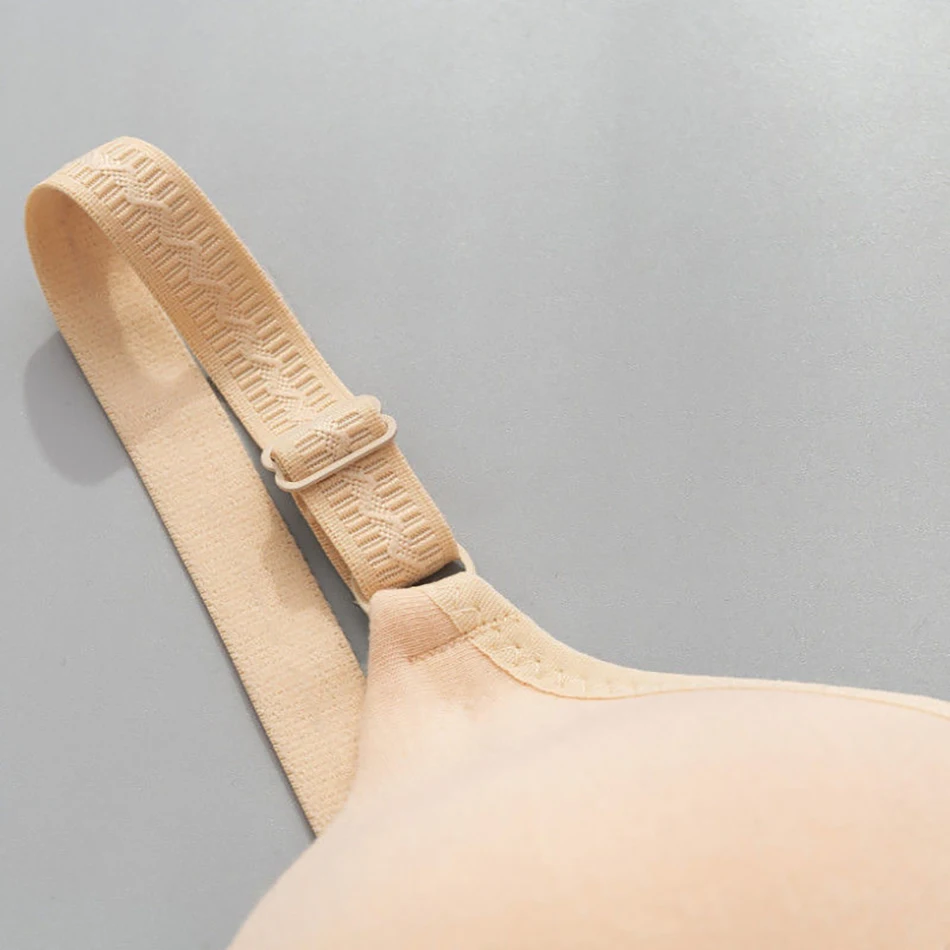 Ergonomically Anti Sag Design Nursing Bras with No Underwire Thin Padding and Front Clasp for Postnatal Comfortable and Support