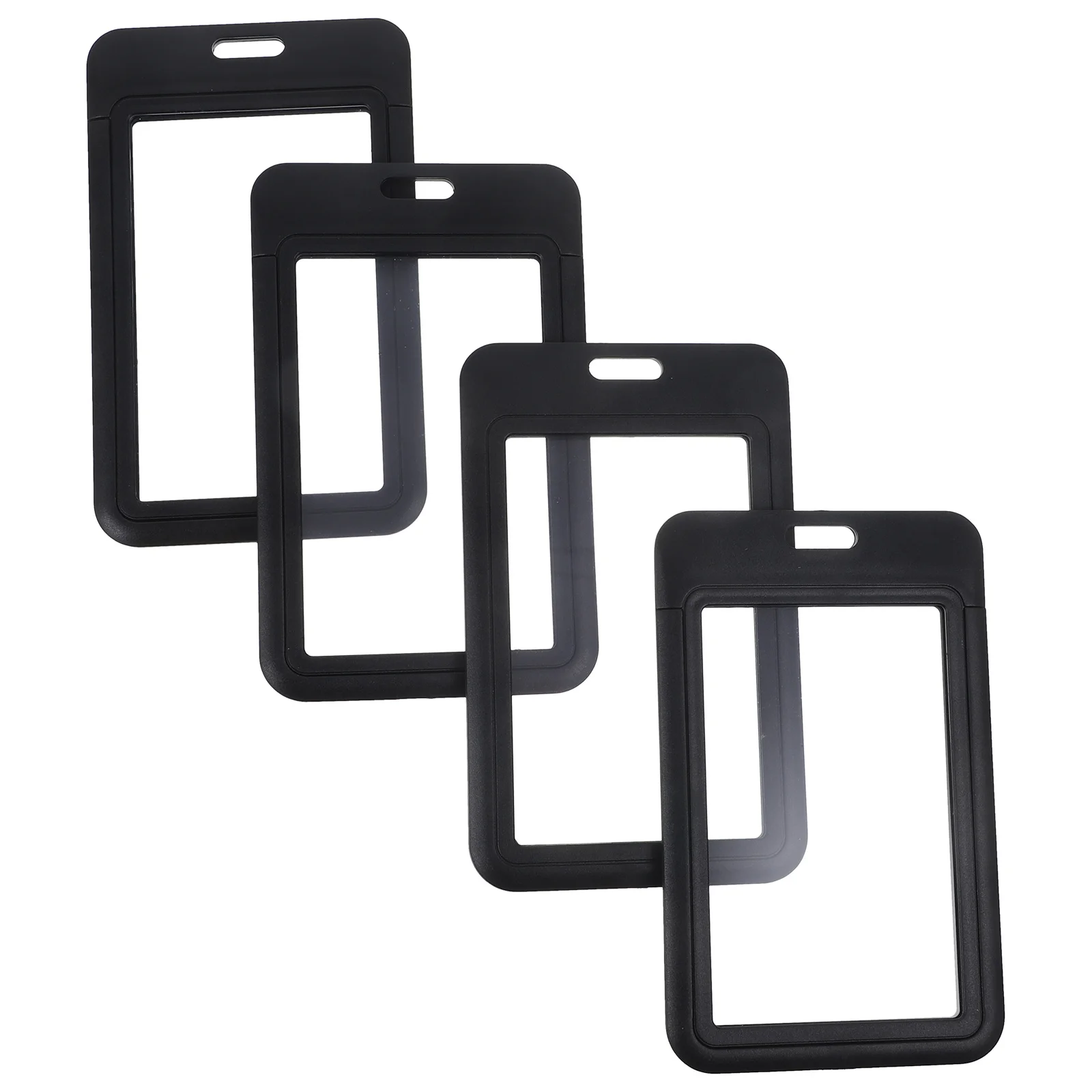 

4 Pcs Id Card Holder Sliding Cover Protective Sleeves Holders Protector Plastic Work