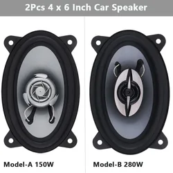 2pcs 4 X 6 Inch 150W / 280W Car Speakers Subwoofer Car Audio Music Stereo Full Range Speakers for Car Automotive Speaker