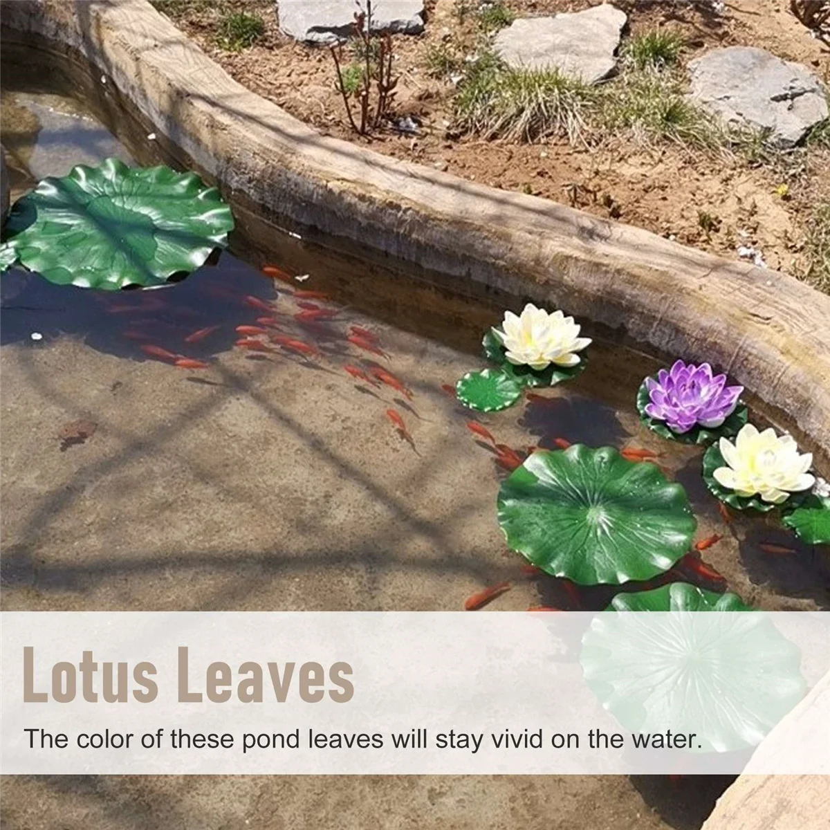 Espuma Flutuante Lotus Leaves Lily Pads, Artificial Foliage Pond Decor para Decoração de Aquário de Piscina, 5 Tipos, 10 Pcs