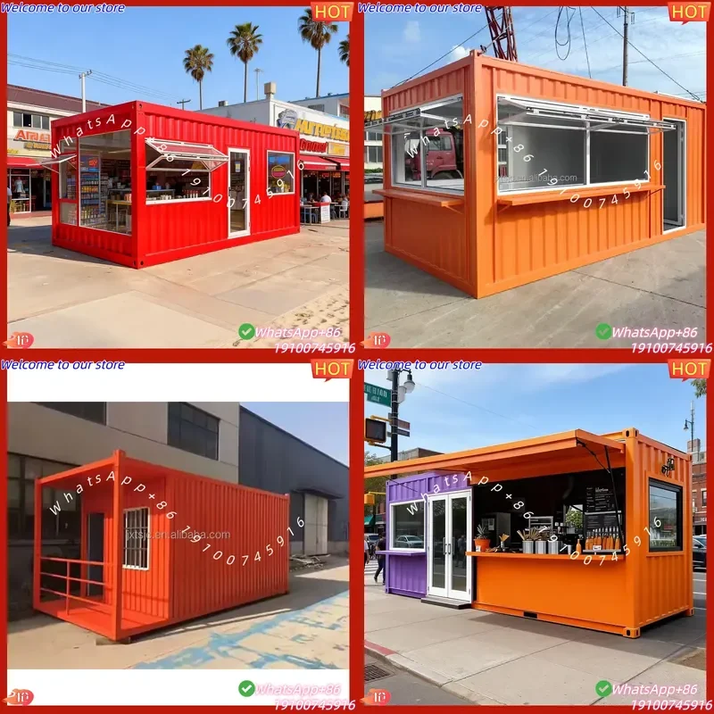 2026 Food Shop Prefab Shipping Container Bar Restaurant Mobile Shipping Container Coffee Shop Kiosk with Kitchen for Sale