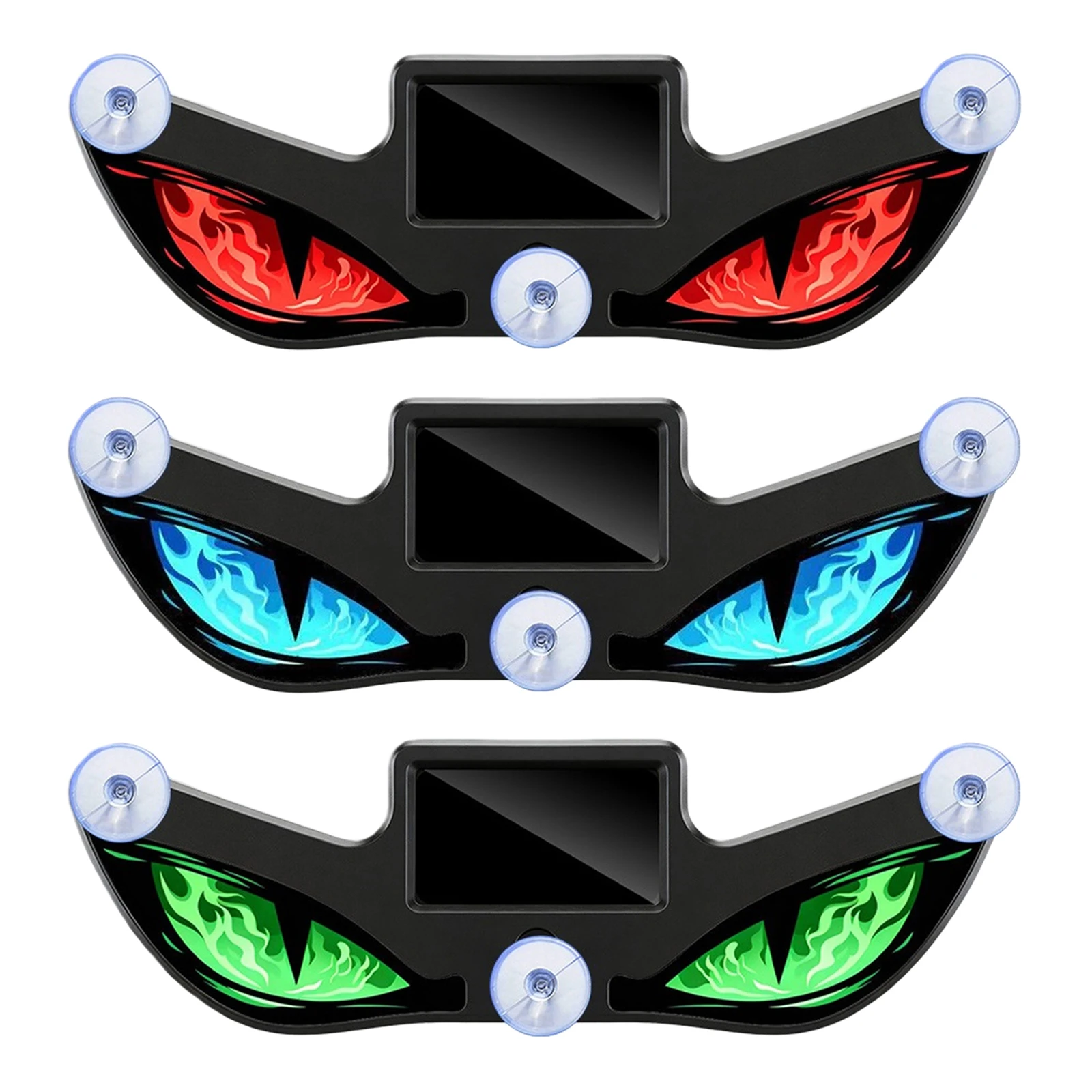 Animated Devil Eyes Light Solar and USB Powered Dynamic Windshield Ambient Lamp Flicker Signal Warning Lights for Car Windshield