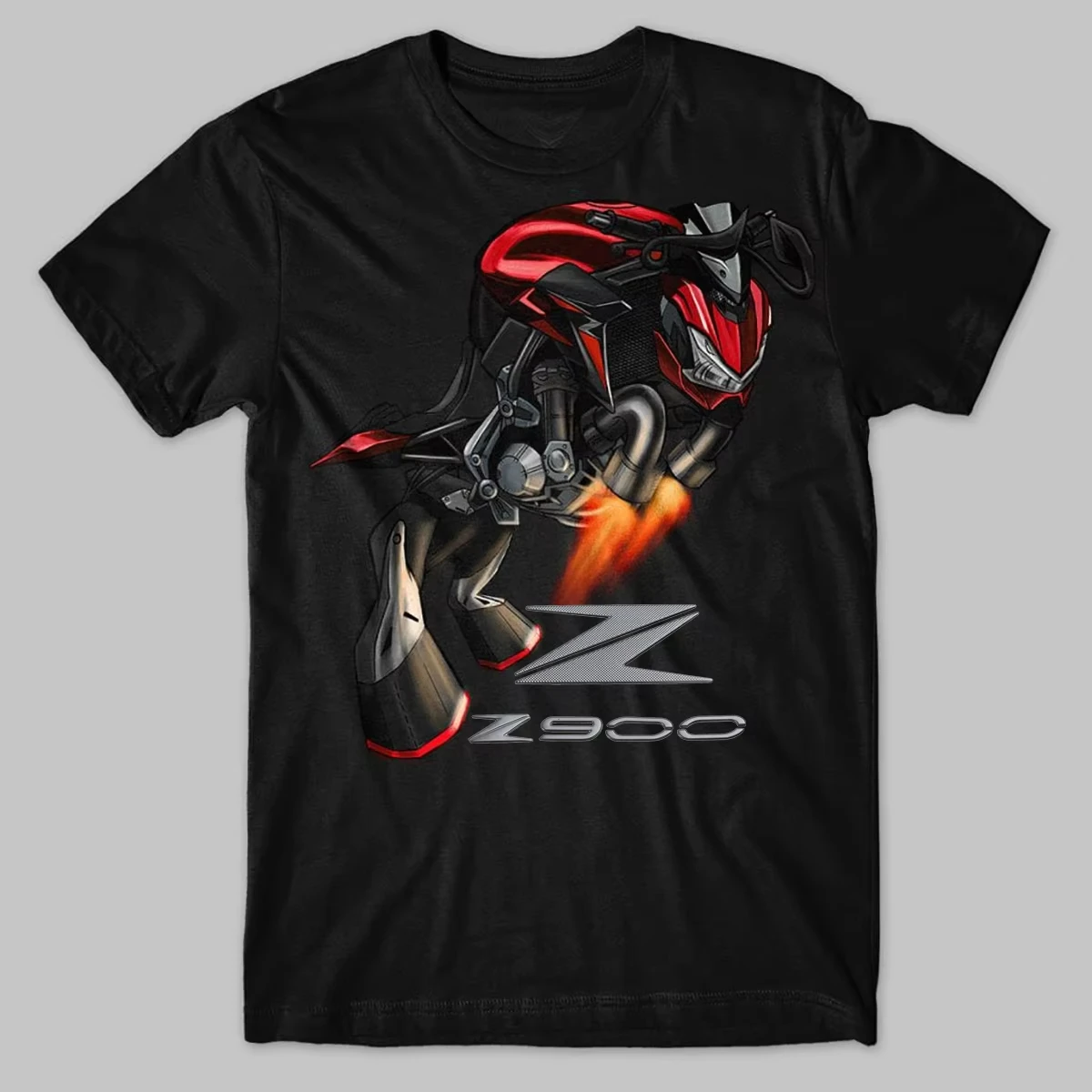 2026 Cartoon Rocket Motorcycle Graphic T-Shirt Kids Adults Retro Motorbike Enthusiast Casual Short Sleeve Crew Neck Tee